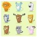 Cute Animals Icon Set 3 Royalty Free Stock Photo