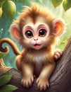 Baby monkey in Jungle