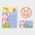 Cute animals label tags and sticker