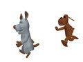 Cute animals running