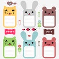 Cute animals scrapbook elements