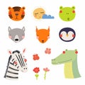 Cute animals set