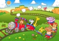 Cute animals train