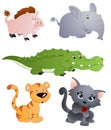 Cute Animals Vectors Royalty Free Stock Photo