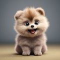 Cute Animated Pomeranian Desktop Wallpapers In Pixar Style