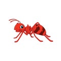 Cute ant cartoon waving vector Royalty Free Stock Photo