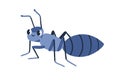 Cute ant. Funny smiling insect character. Happy adorable sweet small bug crawling. Childish flat graphic vector