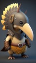 Cute Anteater Animal Warrior 3D Game Model | Generative AI