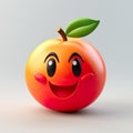 Cute apple character with a beaming smile, capturing the essence of sweetness and cheerfulness Royalty Free Stock Photo