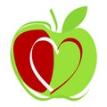 Cute apple illustration Royalty Free Stock Photo