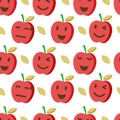 Cute apple seamless pattern 2