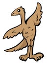 Cute archaeopteryx, illustration, vector Royalty Free Stock Photo