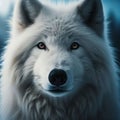 Cute arctic Wolf portrait, wild animal concept Royalty Free Stock Photo