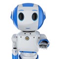 Cute artificial intelligence robot hand open