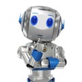 Cute artificial intelligence robot think