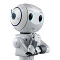 Cute artificial intelligence robot think