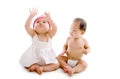 Cute asian babies Royalty Free Stock Photo