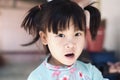 Cute Asian child girl is smiling happily Royalty Free Stock Photo