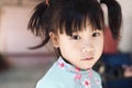 Cute Asian child girl is smiling happily Royalty Free Stock Photo