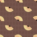 Cute Asian elements inspired seamless pattern background