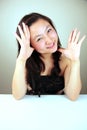 Cute Asian girl smiling Royalty Free Stock Photo