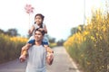 Father and daughter having fun to play together Royalty Free Stock Photo