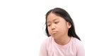 Cute asian  school girl bored and tired boredom Royalty Free Stock Photo