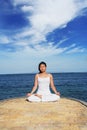 Cute Asian Woman Meditating