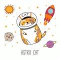 Cute astronaut cat
