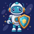 cute astronaut robot Royalty Free Stock Photo