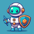cute astronaut robot Royalty Free Stock Photo