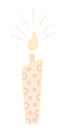 Cute asymmetrical yellow candle