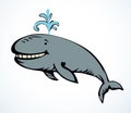 Whale. Vector drawing icon sign Royalty Free Stock Photo