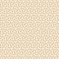 Cute autumn botanical pattern of flat falling leaves isolated on a light muted beige, brown background