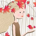 Cute autumn illustration