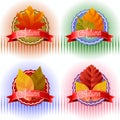 Cute autumn stickers design