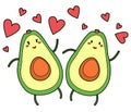 Cute avacado love Royalty Free Stock Photo