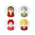 Cute Avatars Set simple cute face collection