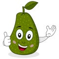 Cute Avocado Character with Thumbs Up Royalty Free Stock Photo