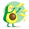 cute kawaii avocados Royalty Free Stock Photo