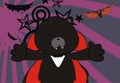 Cute baby animal cartoon halloween dracula costume