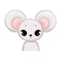 Cute baby animal portrait - mouse.