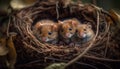 Cute baby animals celebrate new life in nature embrace generated by AI