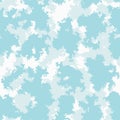 Cute baby room colorful clouds background, seamless nursery wallpaper pattern, vector.