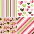 Cute Baby Background Seamless Pattern Royalty Free Stock Photo