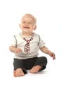 Cute Baby Boy Laughing Royalty Free Stock Photo