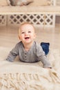 Cute baby boy laughing Royalty Free Stock Photo