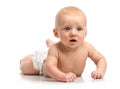 Cute baby boy on white Royalty Free Stock Photo