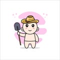 Cute baby character wearing breeder costume