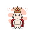 Cute baby character wearing king costume